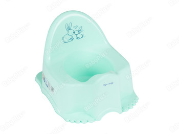 Горшок ЕСО-Зайчики мятный. Tega Baby KR-007-105