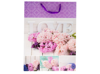 Пакет подарочный бумажный Hearts Микс1 31*40*12см