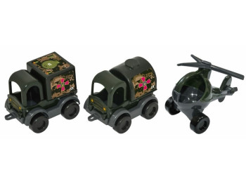 Набор авто Kid cars военный 3 шт. Tigres 39998