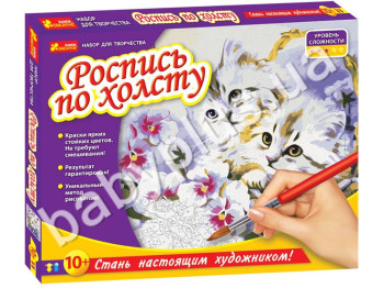 Набор для творчества, Розпись по холсту (по номерам) Котенок, Ranok Creative