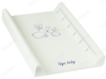 Пеленальный матрас Зайчики мятный. 50х70 см. Tega Baby KR-009-105
