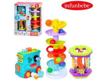 Игра 3в1 сортер-машинка, роллер. Infunbebe PL1016-PL2053-PL9876