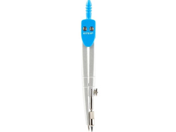 Циркуль блакитний з грифелем у футлярі Kite K18-383-07