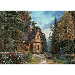 Пазли дерев'яні Будинок в лісі, 1000 елементів, Dominic Davison, Castorland