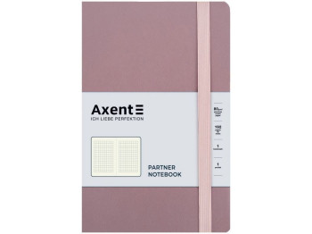 Книга записная в клетку розовая Partner Soft Earth Colors A5-. 96 листов. Axent 8620-03-A