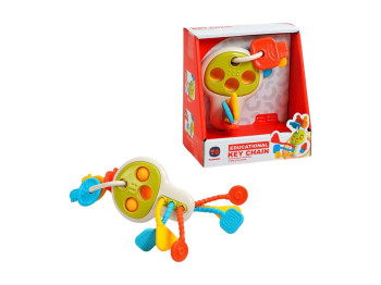 Игрушка Сенсорная Погремушка, подвижные детали, Pop it, прорезыватель