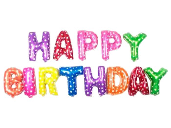 Надувна кулька Happy Birthday. AIHAO Q17-13