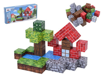 Конструктор магнітний Minecraft 2509, 36 деталей, куб 2,5 см