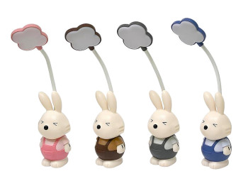 Лампа настольная USB micro Мишка и зайчик, 2205, с гибкой ножкой
