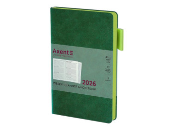 Щоденник датований Partner Soft Muse 2026 Axent 8527-26-2-A, 125×195 мм, зелений