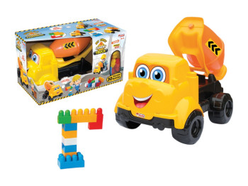 Игрушка Бетоносмеситель с конструктором, 30 деталей