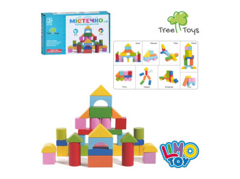 Дерев'яна іграшка Будівельні блоки MD 1383, 32 деталі, Tree Toys