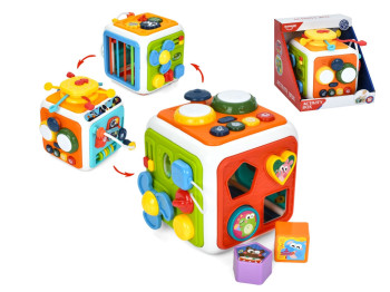 Развивающий музыкальный бизикуб Activity Box со светом и подвижными элементами