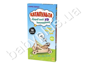 Деревянный 3D конструктор Катапульта, ZIRKA