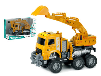 Машинка инерционная экскаватор Truck, 24 см, звук и свет