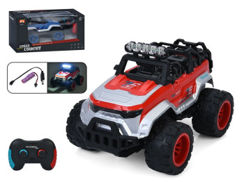 Джип 36815 радіокер., 2,4G, 1:16, акум., USB, гум., колеса, корпус не б'ється, 2 кольори, світло,кор