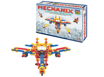 Конструктор поліпропіленовий MECHANIX. Літак №3. 140 елементів. 15 моделей. ZEPHYR 02009