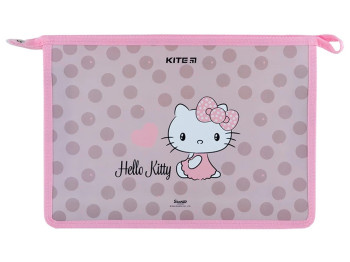 Папка на молнии Hello Kitty A4+. Kite HK24-428