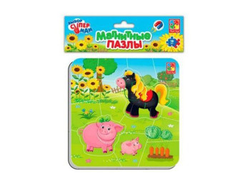 Магнітні пазли, Ферма, Vladi Toys