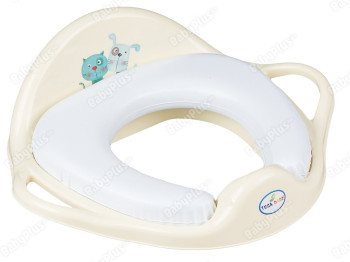 Туалетное сиденье Мягкое Кот и Пес Кремовое. Tega Baby PK-020-102