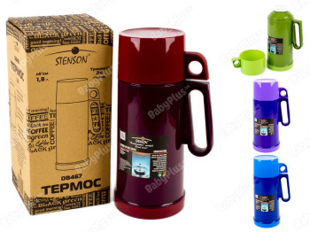 Термос Stenson (пластик+скло) 1.8л