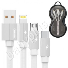 Кабель RC-094th USB Micro&Lightning&Type C. Remax White