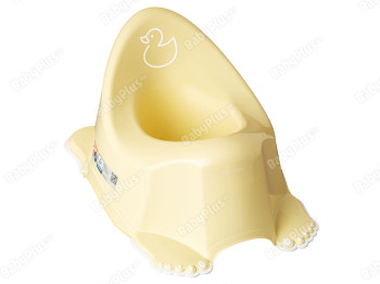 Горшок Утенок с противоскользящей резиной светло-желтый. Tega Baby DK-001-132