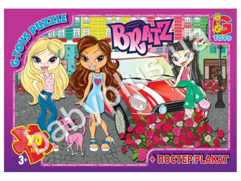 Пазлы картонные, 70 эл, формат А4 Bratz