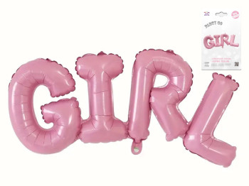Шар фольгированный надпись GIRL, 107×42 см