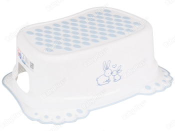 Подставка для ног Зайчики с противоскользящей резиной белая. Tega Baby KR-006-103