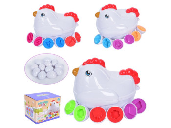 Игрушка Курочка, каталка, яйца-пазлы, 3 вида (цена за 1шт)