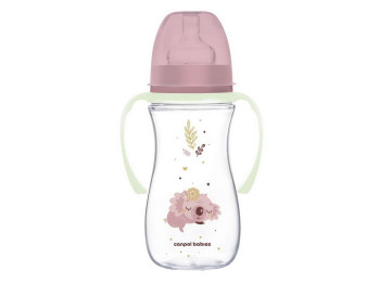 Бутылка антиколиковая с широким отверстием 300 мл Easystart Sleepy Koala - розовая. Canpol Babies 35