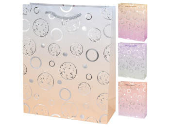 Пакет подарочный бумажный S "Bubbles" 18х23х10см, R34785-S