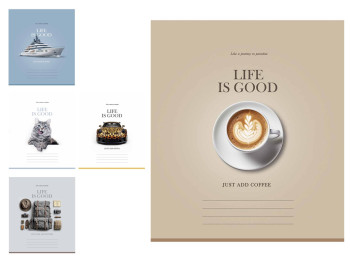 Зошит у лінію Life is good 036-3670L, 36 аркушів, ВД-лак, 5 видів (ціна за 1шт), Школярик