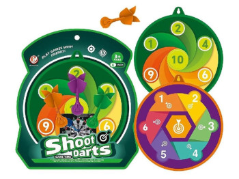 Дартс на липучках Shoot Darts, 19 см, з дротиками