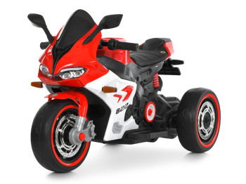 Електромотоцикл триколісний Bambi Racer M 6307EL-3, 2х25W, 1х12V/10AH, MP3, TF, USB, світло,червоний