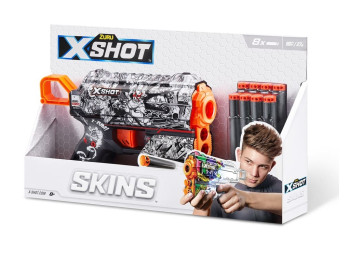 Швидкострільний бластер іграшковий X-SHOT Skins Flux Illustrate 8 патронів. Zuru 36516D