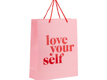 Пакет паперовий подарунковий 26х32см. Love yourself. Axent 8502-29-A