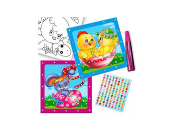 Набір для творчості Сяючі картинки, Курчата, Vladi Toys