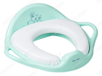 Туалетное сиденье Мягкое Зайчики мятное. Tega Baby KR-020-105