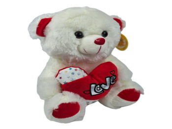Мягкая игрушка медведь с сердцем, 26 см, LOVE, Сонечко