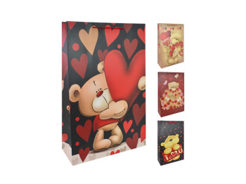 Пакет подарунковий паперовий S Amore orso 17,5х25х7 см, YM01050-S