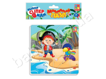 Магнітні пазли Пірати 14 елементів, Vladi Toys