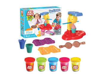 Набор для лепки мороженое Art Craft, 5 цветов теста, с формочками, ART CRAFT