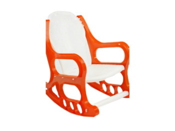 Крісло качалка дитяче помаранчевий з білим. Консенсус 12888