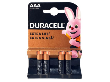 Элемент питания (батарейка) DURACELL LR3 (AAA), 4штупак, DURACELL s.52543