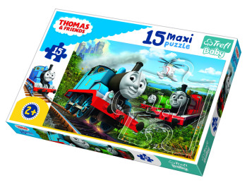 Пазлы MAXI Быстрые локомотивы Томас и друзья, 15 элементов, Trefl