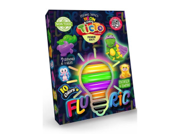 Тісто для ліпки FLUORIC 10 кольорів, Danko Toys