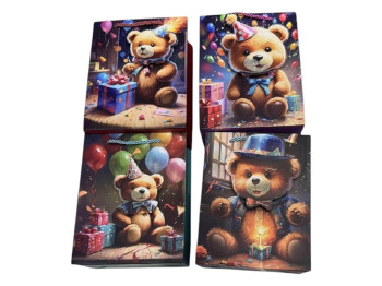 Пакет подарунковий паперовий S Teddy 3D 18х23х10см, R99700-S