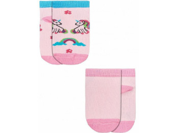 Носки детские демисезонные классические хлопковые короткие розовые. 2 пары. Размер 18. GIULIA KS1M-0